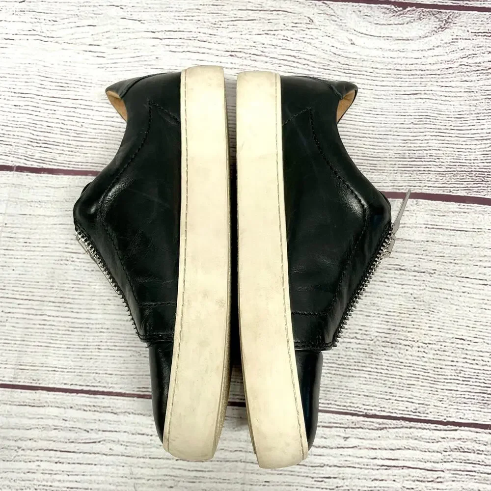 Frye Black Lena Zip Low Sneaker Shoes Size 7 M